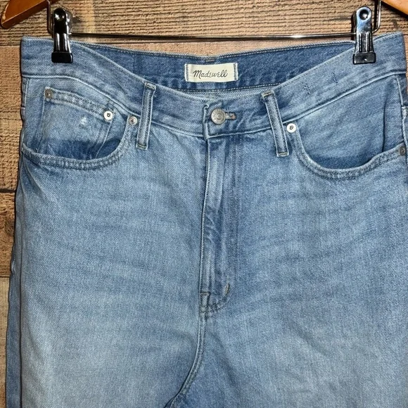 MADEWELL The MOMJEAN in Gilford Wash Ripped Edition High Rise size 30 - Picture 5 of 11